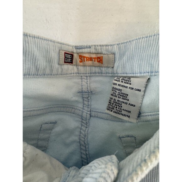 Faded Glory Stretch Light Blue Corduroy Y2K 2000s Pants Size 12 - Picture 4 of 6